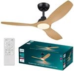 Philips Olas Deckenventilator, 3 Fl&uuml;gel, 132 cm Durchmesser, Gleichstrommotor,