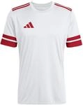 adidas Herren Squadra25 Jersey Short Sleeve Shirt, White/Team Power red 2, S