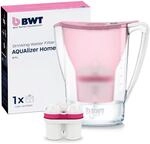 BWT AQUAlizer Home Wasserfilter, Rosa | inkl. 1 Magnesium Filterkartusche, F&uuml;r