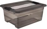 keeeper Aufbewahrungsbox mit Deckel und Schiebeverschluss, 12 l, Transparent,...