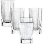 Schott Zwiesel Vaso Allround Fave (juego de 4), vaso moderno con borde estriado y