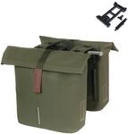 Basil City Doppeltasche - MIK inkl. - 28-32L - Pendeln Bag - Gr&uuml;n