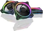 ASUS Prime MR120 Black 3in1 ARGB-Geh&auml;usel&uuml;fter 3er Pack (beidseitige Beleuchtung,