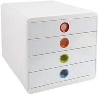 Exacompta 314398D Premium Ablagebox mit 4 Schubladen f&uuml;r DIN A+ Dokumente.