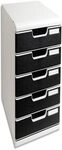 Exacompta 301014D Ablagebox Modulo mit 5 Schubladen f&uuml;r DIN A4+ Dokumente.