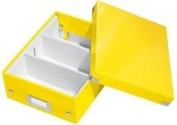 Leitz Click & Store Aufbewahrungsbox mit Deckel Klein, Box mit Trennw&auml;nden f&uuml;r