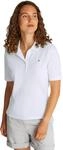 Tommy Hilfiger Damen Poloshirt Kurzarm Regular Fit, Wei&szlig; (Ecru), XS