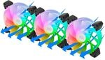 Mars Gaming MF-3AR, Kit 3x L&uuml;fter 120mm FDB, Umgekehrte Rotorbl&auml;tter, 360&deg; ARGB