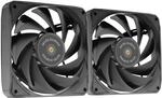 Mars Gaming MF-NCLX2, Kit 2x Ultra-Leise 120mm L&uuml;fter, Hybridblatt-Design, 2-in-1