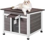 VEVOR Katzenhaus wetterfest, Katzenh&uuml;tte f&uuml;r mehrere Katzen, Katzenbox aus...