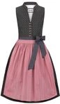 Heimatgwand Damen Dirndl Hannah Kleid F&uuml;r Besondere Anl&auml;sse, Dunkelgrau, 42 EU