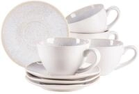M&Auml;SER Tassen-Set, Steinzeug FROZEN Wei&szlig;, 270 ml