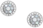 Fossil Ohrringe F&uuml;r Frauen Sterling Silber, L&auml;nge: 7.2 X 1.3mm Silber Sterling