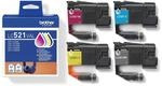 Brother Tintenpatronen LC521VAL, Value Pack (C/M/Y/BK)
