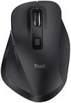 Trust Fyda Aufladbare Kabellose Maus Bluetooth + 2.4GHz, Ergonomische Daumenauflage,
