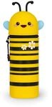 LEGAMI - Kawaii 2-in-1 Schulm&auml;ppchen aus weichem Silikon, Bee-Thema, Stifthalter,