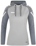 JAKO Damen Kapuzensweatshirt Performance, Soft Grey/Steingrau, 38