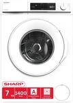 Sharp ES-NFA714WWNNA-DE Waschmaschine Frontlader, 7 kg, 1400 U/min, Energieklasse A,