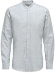 Herren O&S Leichtes Leinen Hemd Langarm Slim Fit Oberteil Einfarbiges Basic...