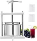 VEVOR Obstweinpresse Obstm&uuml;hle, (5 L) mit 2 Edelstahlf&auml;sser, manueller...