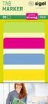 SIGEL Tab Marker Haftmarker beschriftbar 50 x 38 mm 20 Streifen | HN204, Extra...