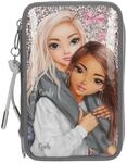 Depesche 13315 TOPModel My BFF - Gef&uuml;llte 3-Fach Federtasche in Grau und Rosa, mit