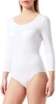 CALIDA Natural Comfort Body, 3/4-Arm Damen, mit DREI Druckkn&ouml;pfen zu &ouml;ffnen Weiss