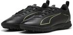 Puma Unisex Kinder Ultra 6 Play Tt JrSoccer Shoe, Puma Black Fizzy Light Green
