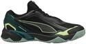 PUMA Unisex Solarstrike 4 Indoor Court Shoe, Puma Black Green Terrain Fizzy Light