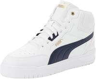 Puma Unisex Shuffle Downtown MidSneaker, Puma White Puma Navy Puma Gold, 43 EU