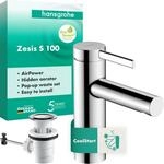 hansgrohe Zesis S - Waschtischarmatur mit Zugstangen-Ablauf, energiesparend