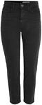 Noisy may Damen Nmmoni Hw Straight Ank Black Noos Jeans Stretch, Black Denim, 28W 30L