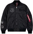 Alpha Industries Herren MA-1 TT Flying Tigers Bomberjacke, Black, S