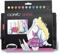 COPIC Classic Set "Leuchtende Farben", 12er Set im Wallet, Twin Marker mit einer