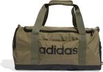 adidas Unisex Essentials Linear Duffel Bag Duffel Bag, Olive strata/Black, S