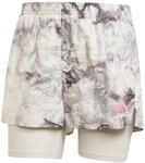adidas Damen Own the Run Spray Dye 2in1 Short, Orbit Grey/Black, XXS
