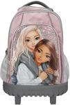 Depesche 13317 TOPModel My BFF - Schulrucksack Trolley in Rosa und Grau, mit Model