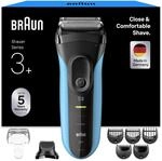 Braun Rasierer Herren Elektrisch Series 3+, Rasierapparat, 3010BT, Blau
