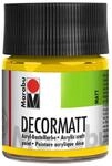 Marabu 14010005019 - Decormatt Acryl Gelb 019, 50 ml, samtmatte Acrylfarbe auf