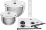 ZWILLING Fresh & Save BOWLS Vakuum Starter Set 9-tlg, Edelstahlsch&uuml;ssel M-18...