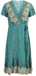 usha FESTIVAL Women's Sommerkleid Dress, T&uuml;rkis Mehrfarbig, Large