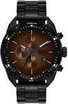 Diesel Spiked Herren 49MM Schwarze Edelstahl Uhr, DZ4691