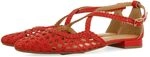 GIOSEPPO Damen Bailarinas de Piel Con Trenzados para Mujer Leskovic Ballerinas, rot,