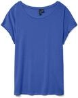 VERO MODA Damen Vmava Plain Ss Top Ga JRS Noos, Dazzling Blue, XL