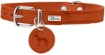 Hunter Hundehalsband Aalborg, Farbe: orange, Robustes & strapazierf&auml;higes Leder,
