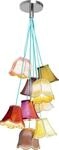 Kare Design H&auml;ngeleuchte Saloon Flowers 9 Lampenschirme, Multicolor-blumenmuster,