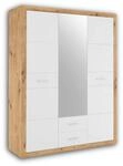 Stella Trading STONE Eleganter Kleiderschrank mit viel Stauraum & Spiegelt&uuml;r -