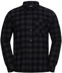 Jack Wolfskin Herren Lite Flannel Shirt Hemd, Check Black, M EU