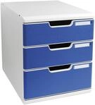 Exacompta 325003D Ablagebox Modulo mit 3 Schubladen f&uuml;r DIN A4+ Dokumente.