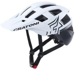 Cratoni Unisex &ndash; Erwachsene Allset Pro Helme, Wei&szlig;/Schwarz Matt, M